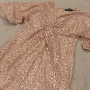 Blush Pink Sequined ASOS Dress
